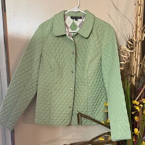 Briggs New York Light Green Quilted Utility Jacket